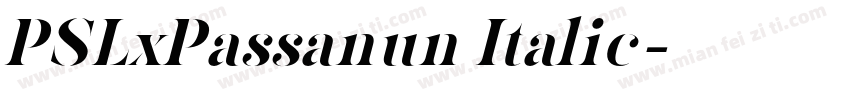 PSLxPassanun Italic字体转换